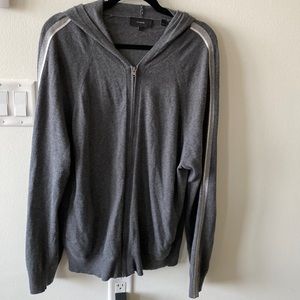 Vince | Mens Large | Cotton and Cashmere Gray Zip up Hoodie